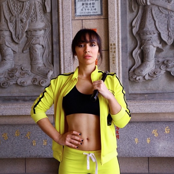 L’école Des Femmes The Bruce 2-Pc Kill Bill Yellow Track suit French Designer - Picture 6 of 12